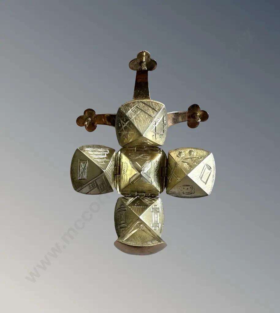 Masonic Orb Pendant that Opens to a Cross Dia1.5cm Image 1++