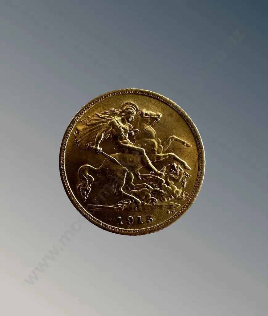 1915 Gold Half Sovereign Image 1++