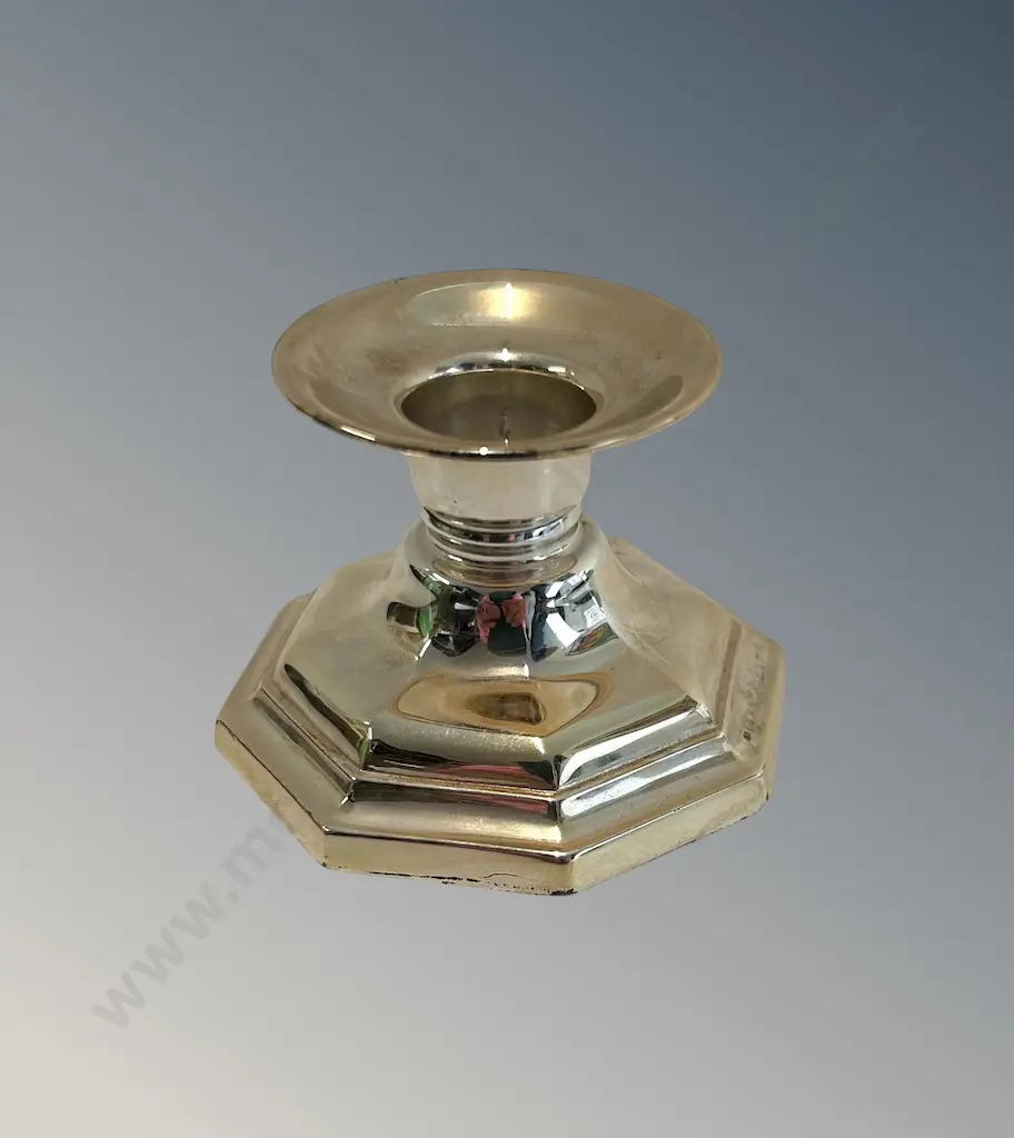 Sterling Silver Miniature Candlestick, H4cm, TW63gms Image 1++