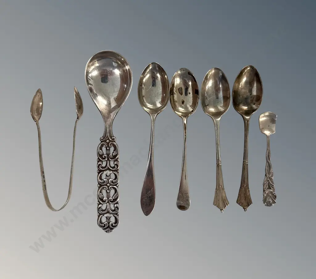 Assorted Sterling Silver Spoons, TW88gms Image 1++