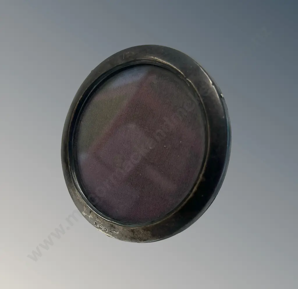 Sterling Silver Birmingham 1908 Circular Picture Frame, Dia9cm Image 1++