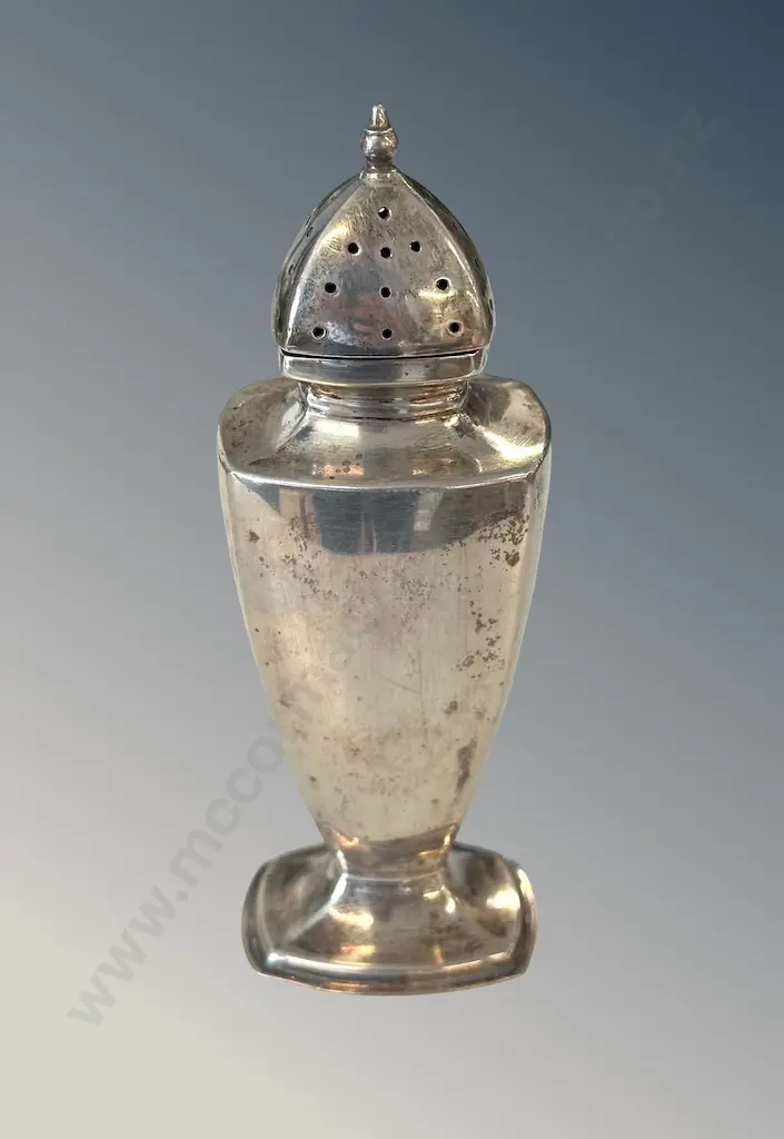 Sterling Silver Pepper Pot, TW64gms, H12cm Image 1++