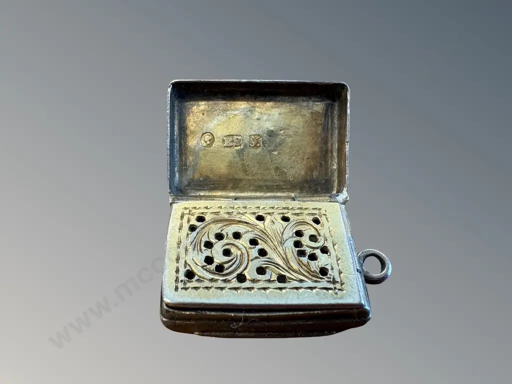 Sterling Silver Vinaigrette Pendant, TW6gms Image 1++