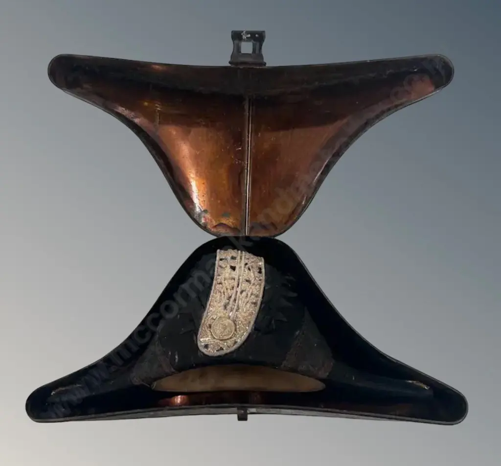 Metal Cased Bicorne Royal Naval Officer's Hat 'Fore and Aft' Image 1++