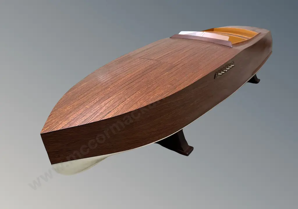 Kauri & Mahogany 1930's Chris-Craft 18" Powerboat, Michigan, USA, made by Paul Lawrence Image 1++