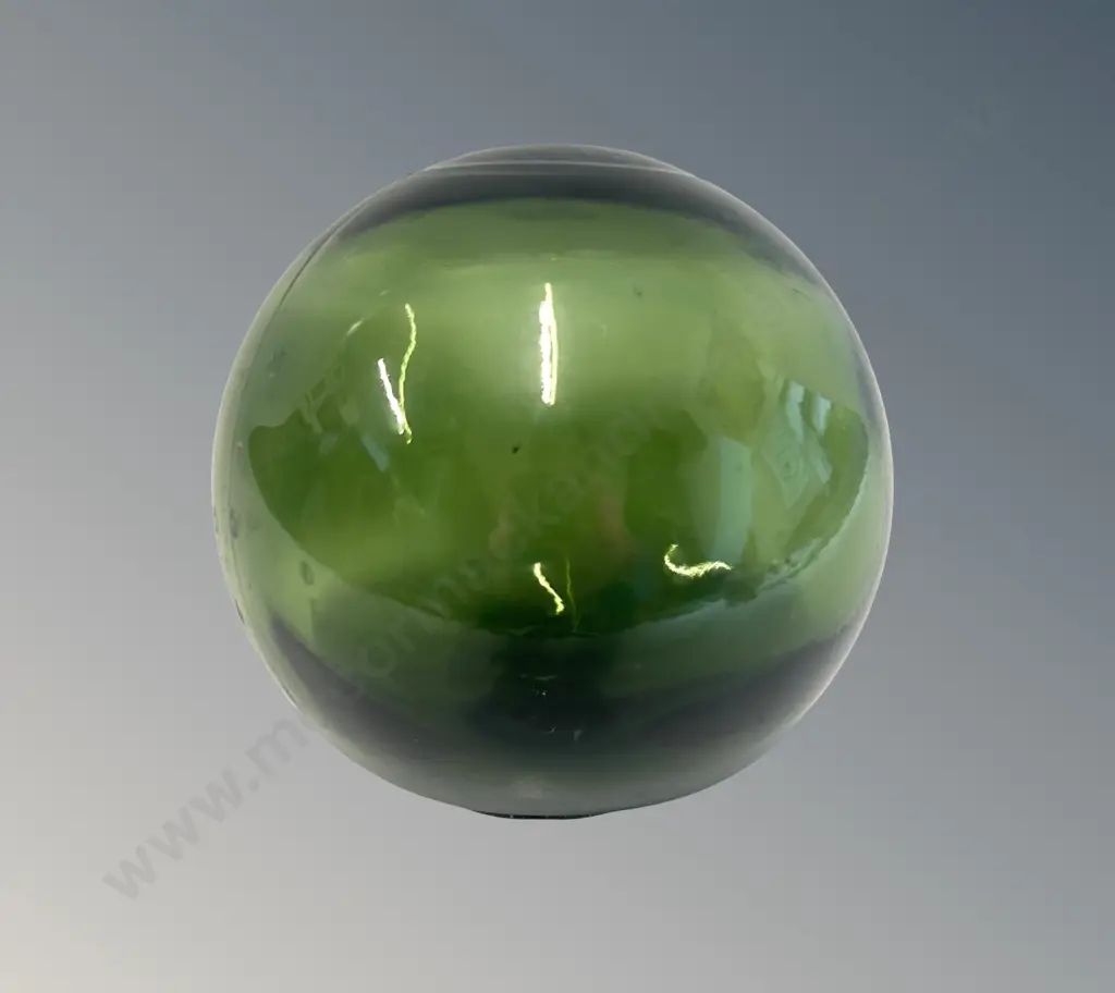 Green Glass Globe, Dia12xH12cm Image 1++