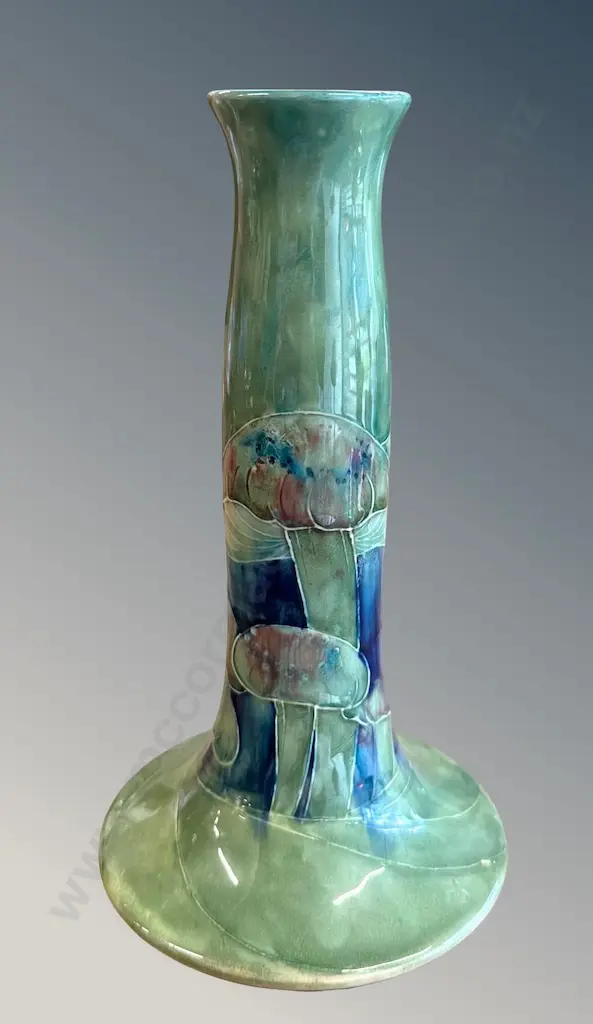 William Moorcroft Claremont Pattern Candlestick for Liberty and Co, 1906, H19.5cm Image 1++