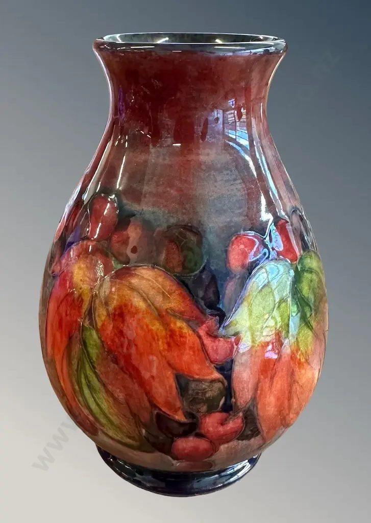 Moorcroft Leaf and Berry Pattern Flambe Vase, H15.5cm Image 1++