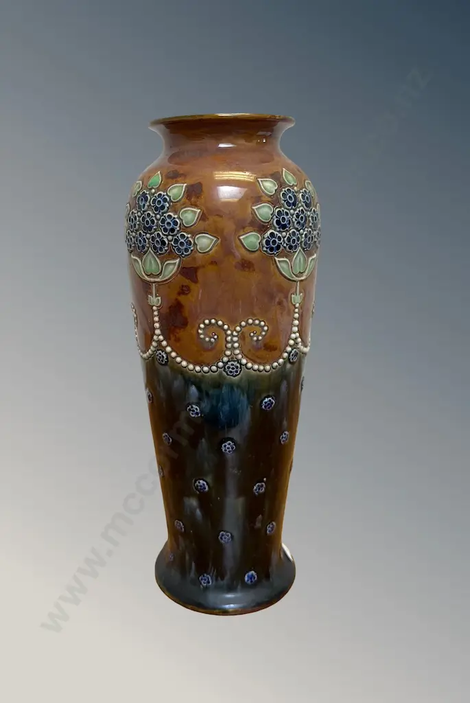 Doulton Royal Lambeth Stoneware Vase, H26cm Image 1++