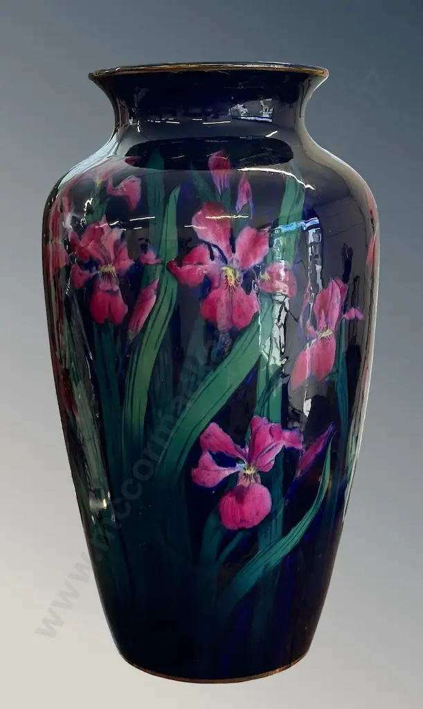 Imperial Rouge and Sons No:594 Iris Pattern Large Glazed Vase, H50cm Image 1++