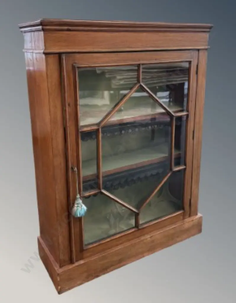 Mahogany Astragal Glazed Door Display Cabinet H103xL76xD28cm Image 1++