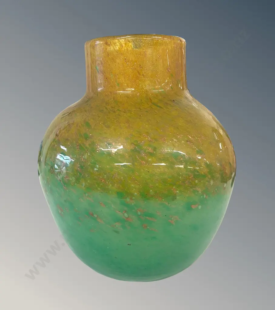 Swirl and Gold Glass Vase, H26.5cm Image 1++