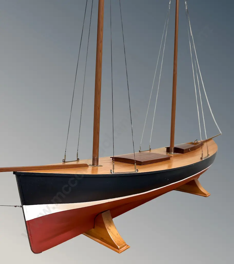 Kauri & Mahogany Scottish Fishing Vessel, turn of the century style, made by Paul Lawrence L145cm Image 1++