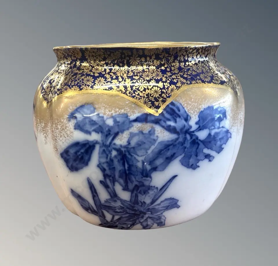 Doulton Burslem Iris Pattern Vase, H12.5cm Image 1++