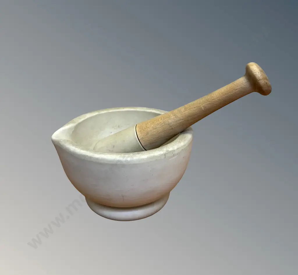 Small English Mortar & Pestle D15cm Image 1++