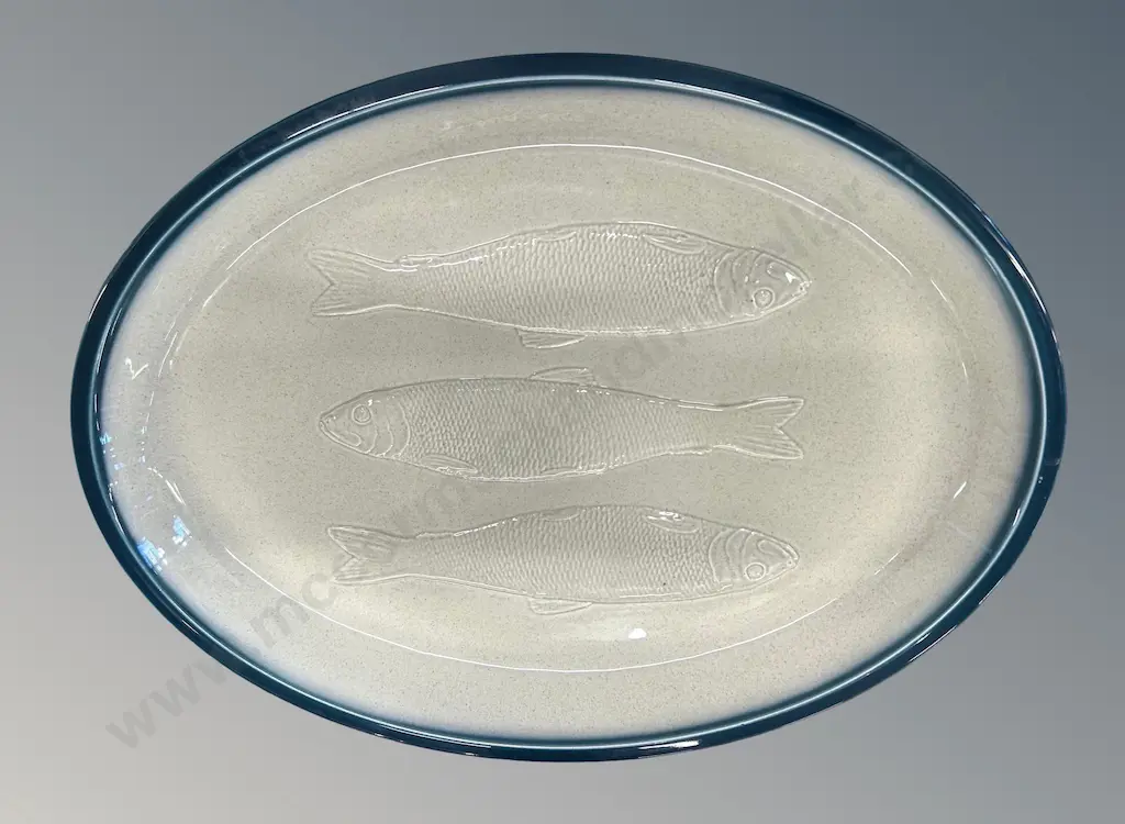 Wedgwood 'Blue Pacific" Oval Fish Plate, L44xW32cm Image 1++