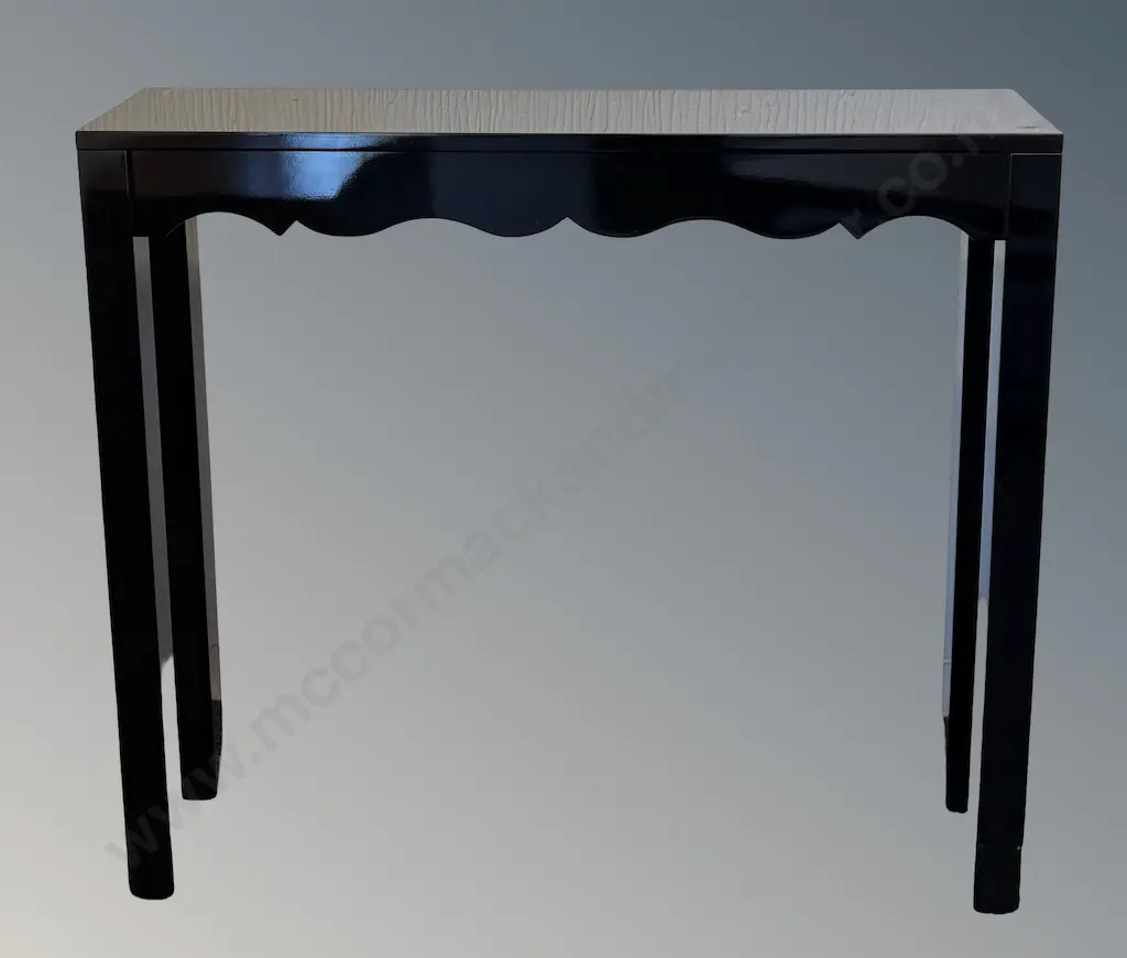 Narrow Black Lacquered Hall Table L90xD22xH81cm Image 1++