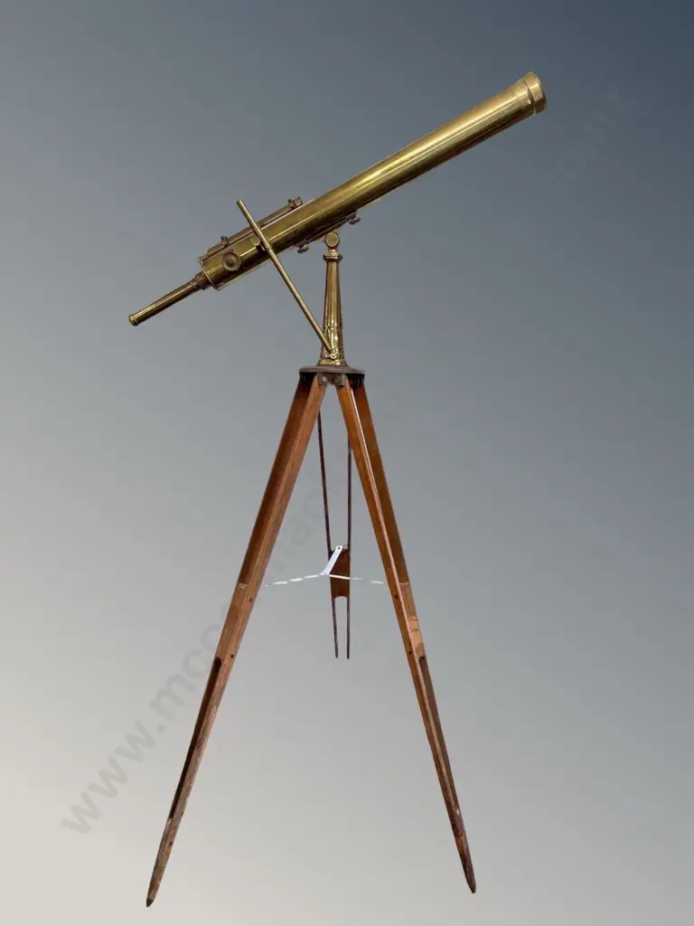 Large 4 inch Astronomical & Terrestrial Refractor, C19th Lancaster & Son Birmingham, Mahogany Case and Tripod, Image 1++