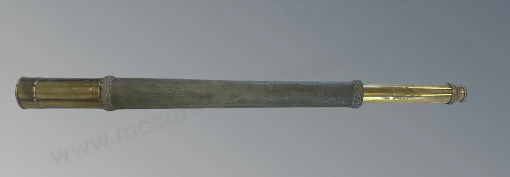 Refractor Naval Single Draw, Covered with Shagreen, Functional, Good Condition Image 1++