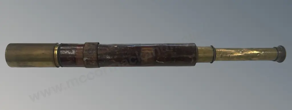 Brass and Leather Single Draw Telescope, 1900, Aitcheson & Co, Display Only Image 1++