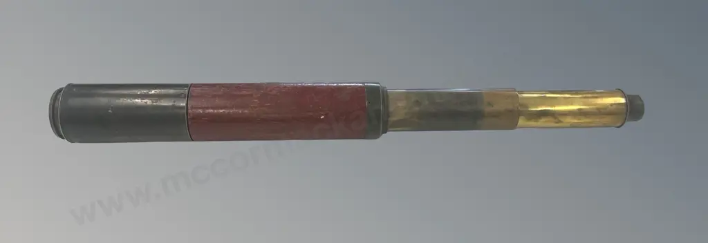 Brass and Mahogany Telescope, c.1850, Optically Complete, AF Condition. (draw tube not secure) Image 1++