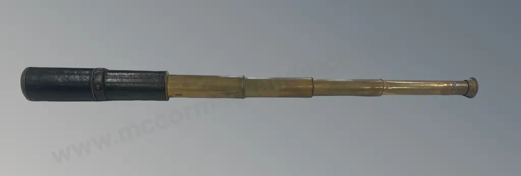 Brass and Leather 4 Draw Telescope, c.1900, Display Only Image 1++