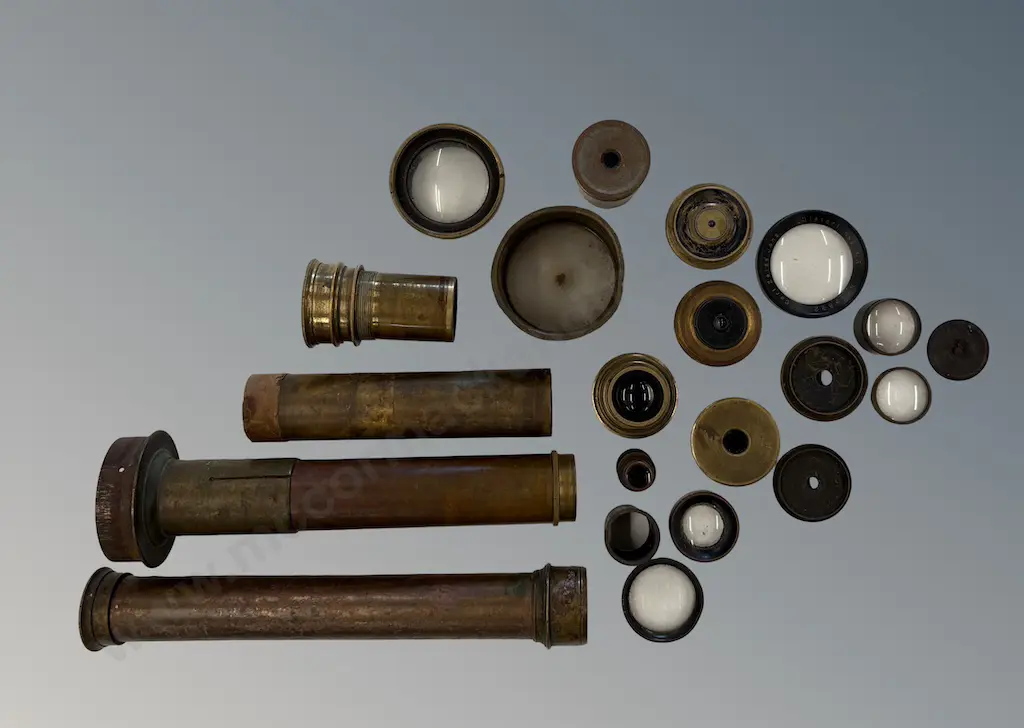 Assortment of Brass Telescope Parts, Eyepieces, etc Image 1++
