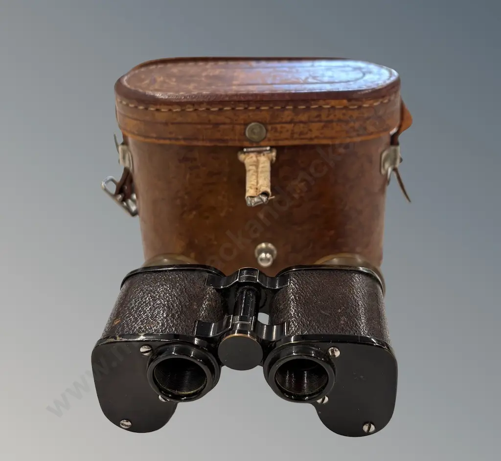 Chinoise Binocular, possibly French, Functional with Case Image 1++