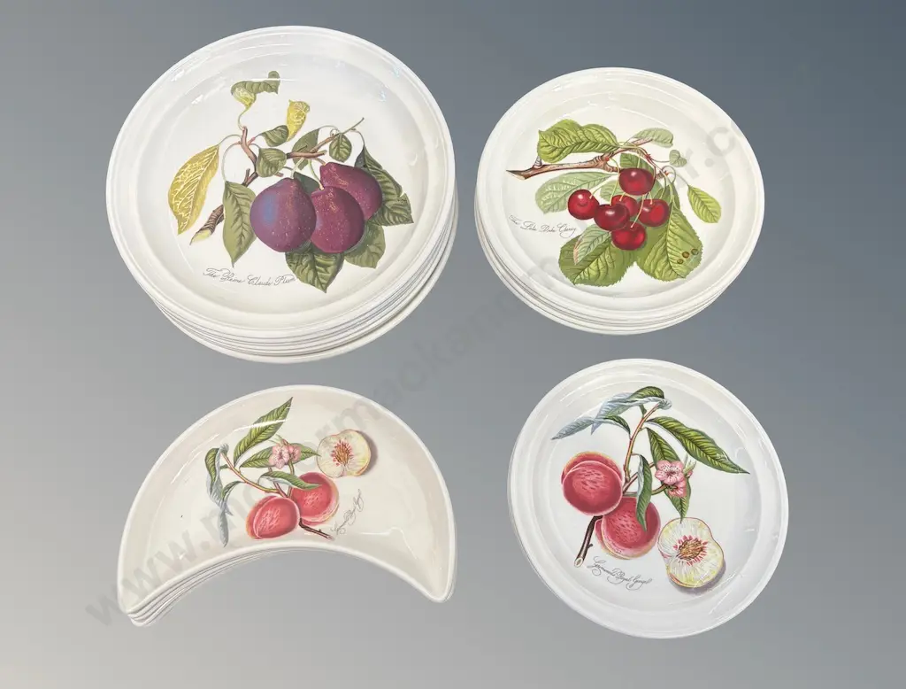 Portmeirion Pomona Dinner Plates (7), Lunch (6), Crescent (6) and Salad (6) Image 1++