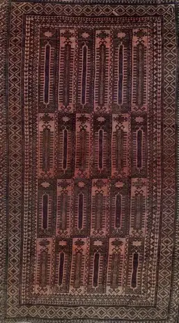 Afghanistan Balouchi Rug - Red & BrownTones, 357x210cm Image 1++