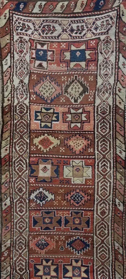 Persian Runner (wool)  - Brown and Beige Tones, 346x97cm Image 1++