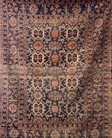 Persian Rug, Black, Brown and Cream Tones, 185x140cm Image 1++