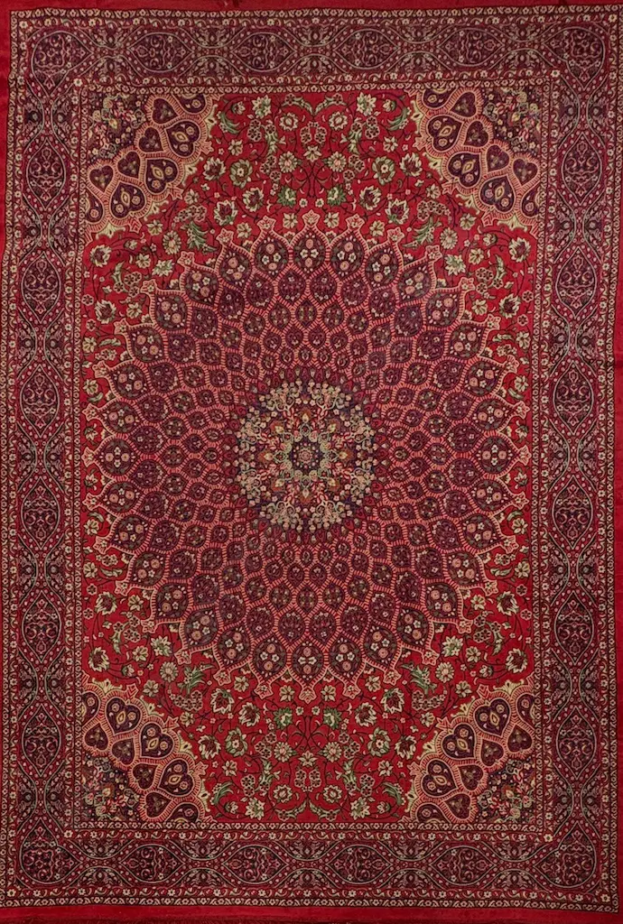 Turkish Rug - Red and Navy Tones, 288x200cm Image 1++