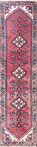 Persian Runner - Red, Blue and Cream Tones, 290x75cm Image 1++