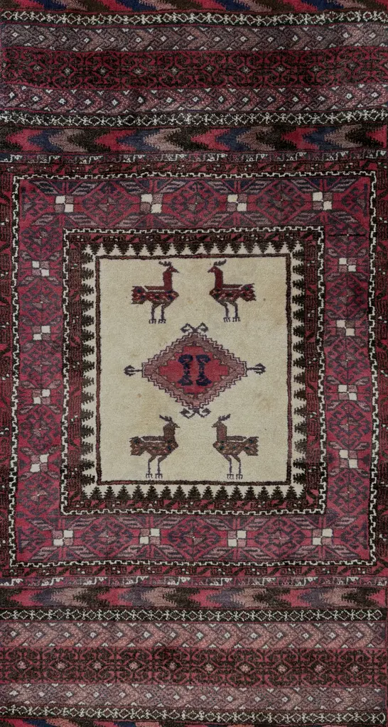 Persian Rug - Red and Cream Tones, 165x88cm Image 1++