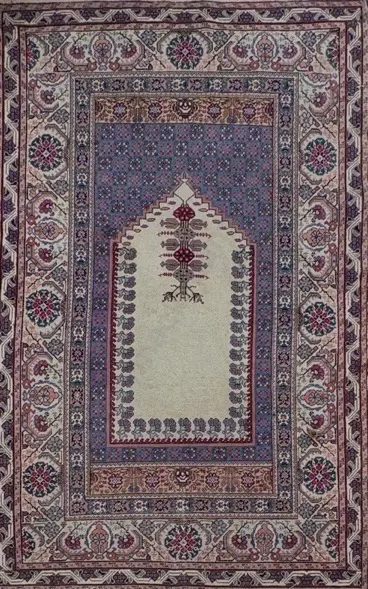 Persian Rug - Blue, Red and Beige Tones, 190x121cm Image 1++