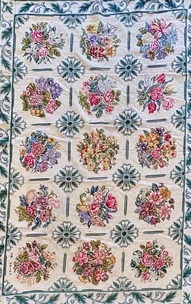 Tapestry Rug -  Floral Design, 170x116cm Image 1++