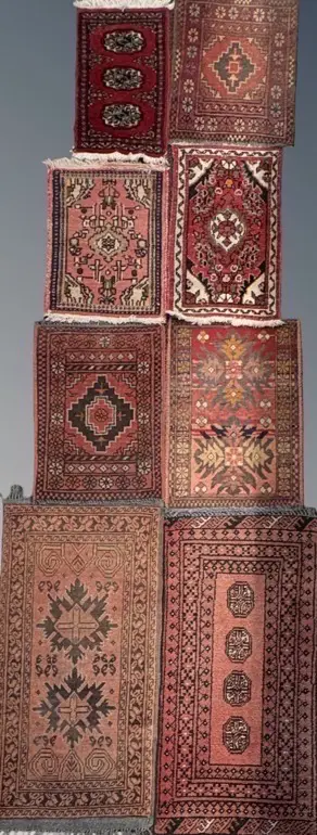Quantity of Persian Prayer Rugs (8), ranges L60-97xW32-51cm Image 1++