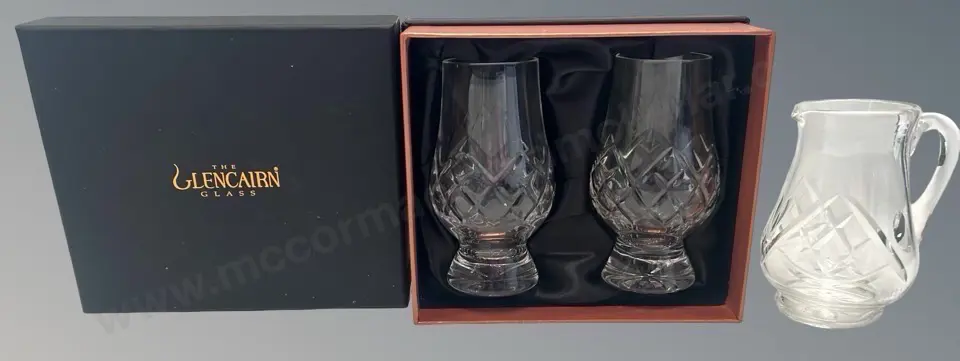 Boxed Glencairn Whisky Glasses and Water Jug Image 1++