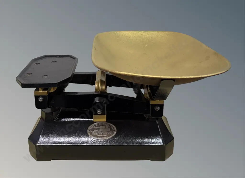 Chas W. Brecknell Iron & Brass Scales H25xL41xD35.5cm Image 1++