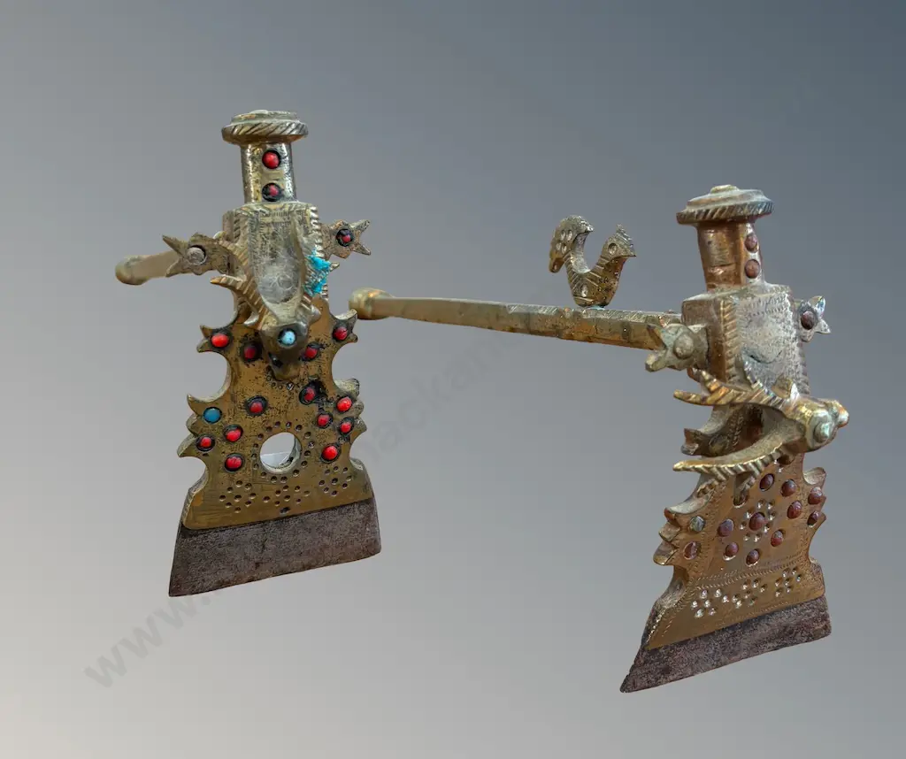 Indo-Persian Qajar Ceremonial Sugar Cane Axes L26cm Image 1++