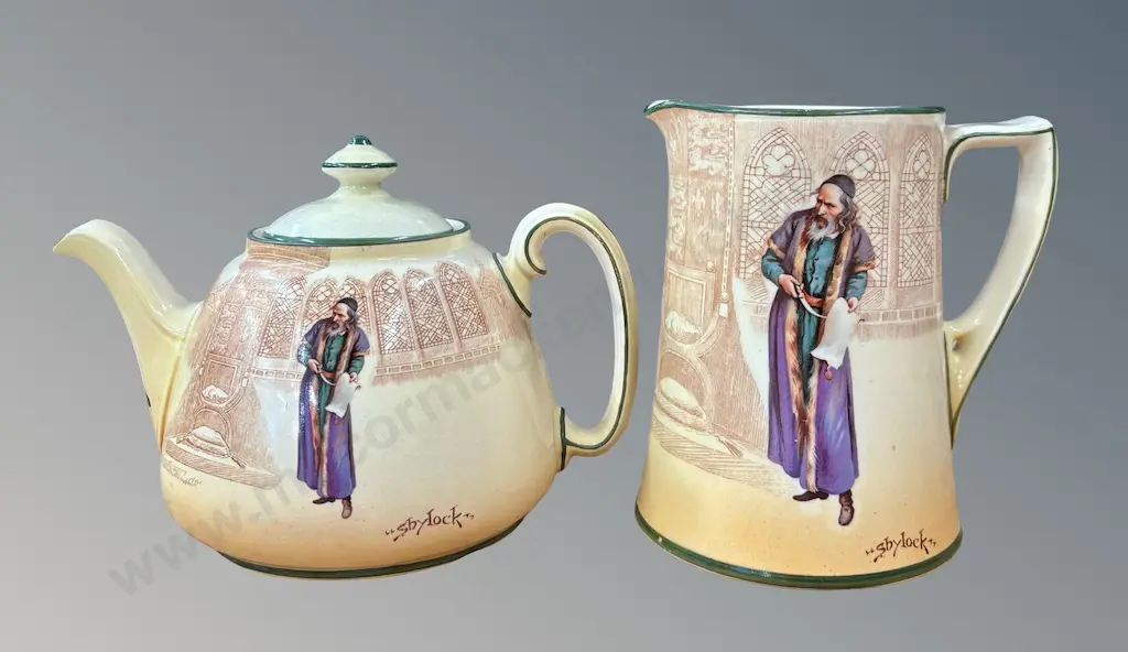 Royal Doulton Shylock Teapot and Jug Image 1++