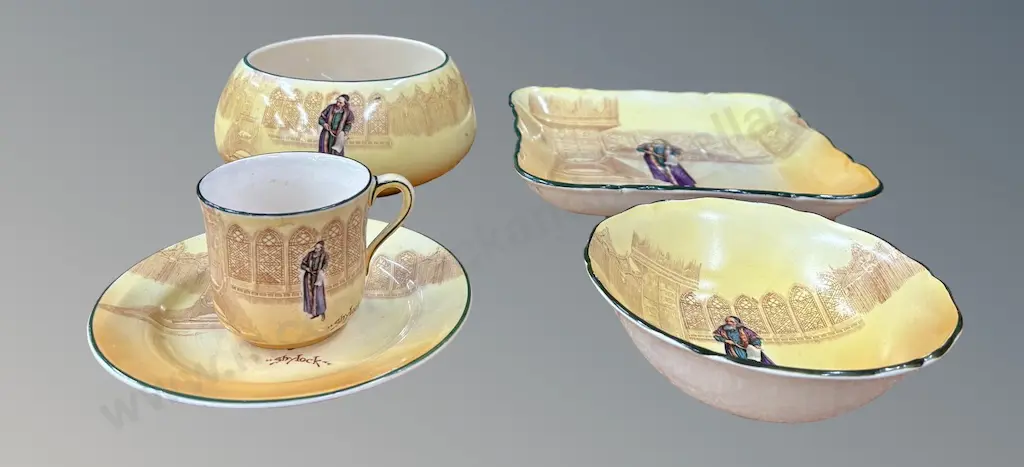 Royal Doulton Shylock Bowls, Plates (5) Image 1++