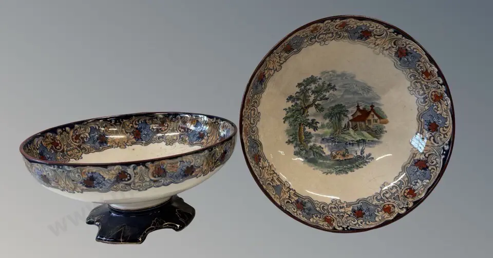 Two Royal Doulton Comports 'Geneva', H12xDia25cm Image 1++