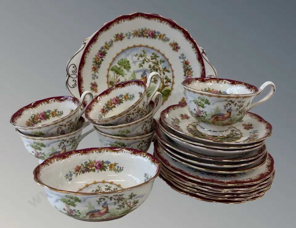 Royal Albert Tea Set 'Chelsea Bird' - 20 Pieces Image 1++