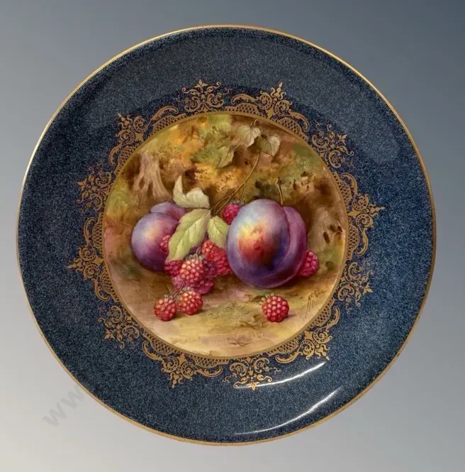 Royal Worcester Plate signed HH Price, Fruit Series, Dia23.5cm Image 1++