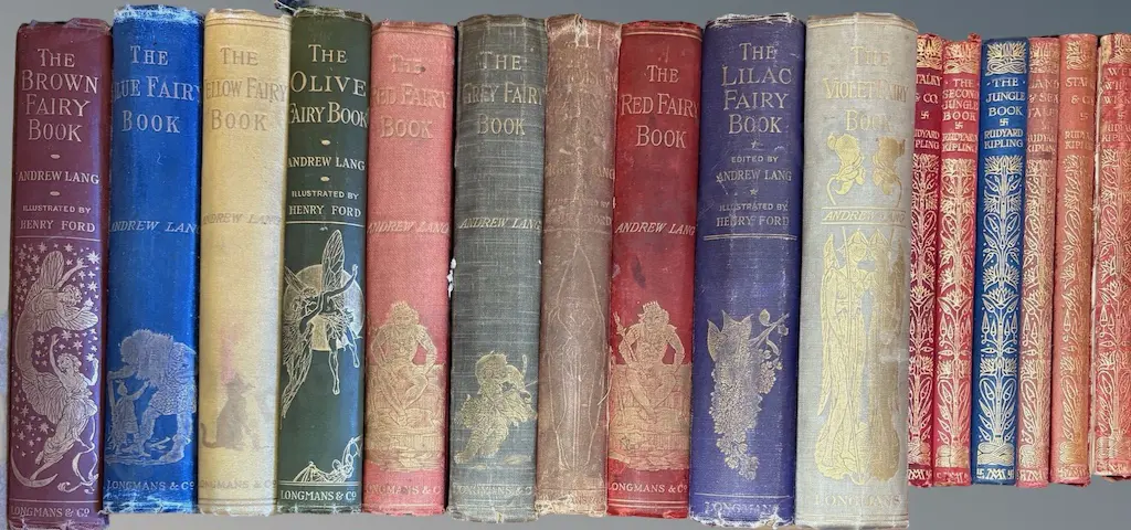 Collection of Fairy Books - Andrew Lang and Set of Six Rudyard Kipling Books Image 1++