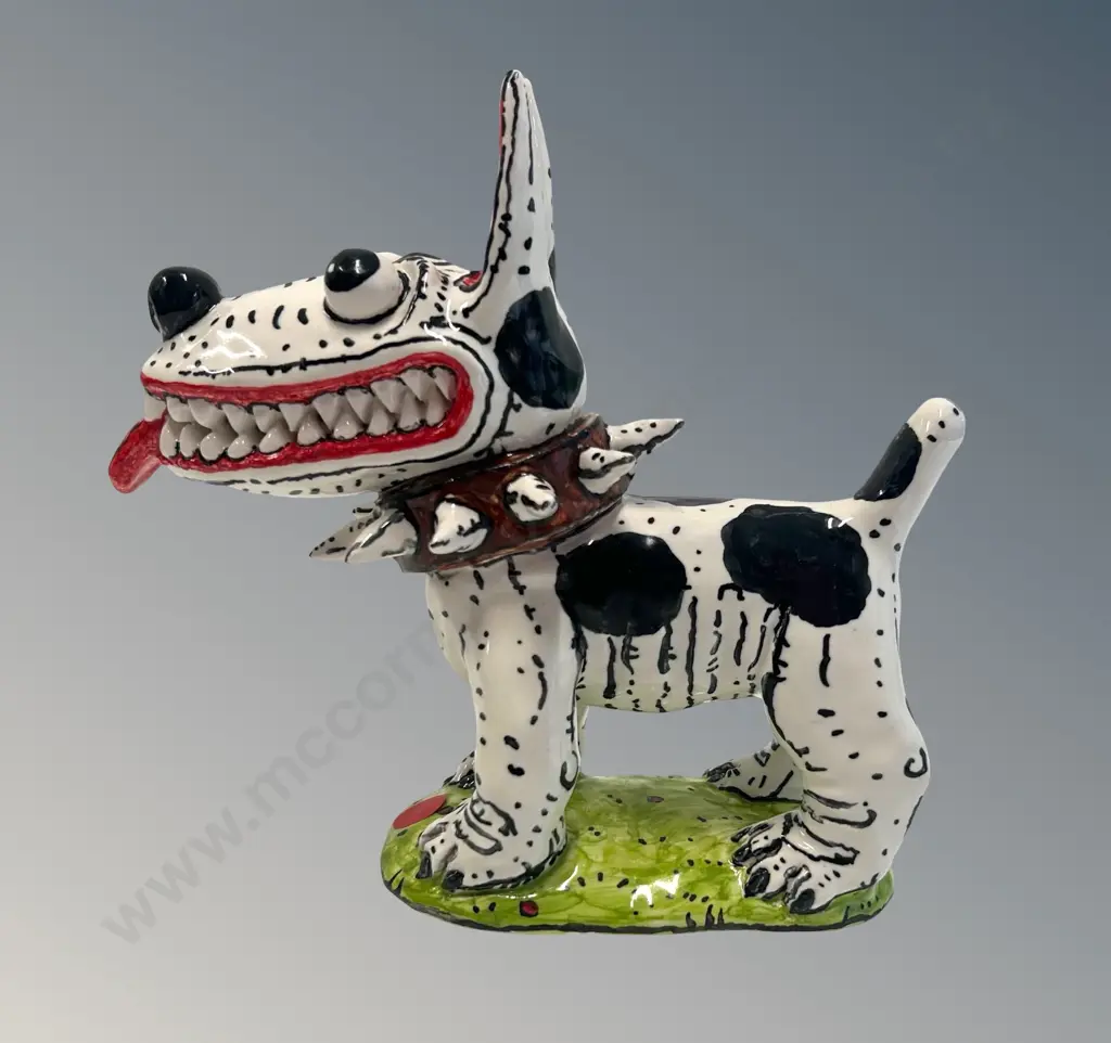 Chuck Joseph Handpainted Glazed Dog, H17cm Image 1++