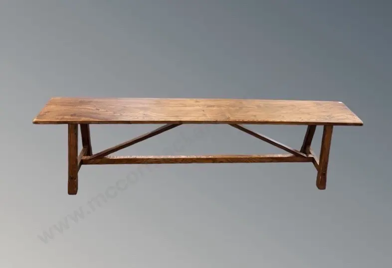 Elm Refectory Bench L180xD25cm Image 1++