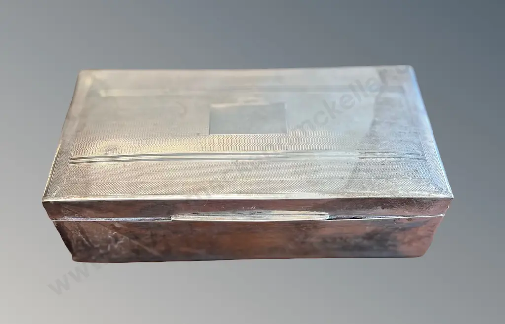 Sterling Silver Cigar Box, Wood Lined, TW553gms Image 1++